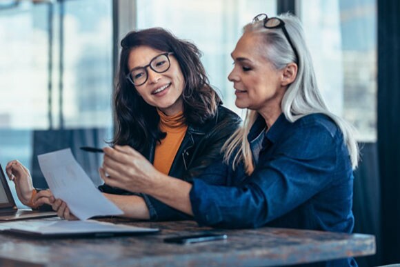 two women at desk